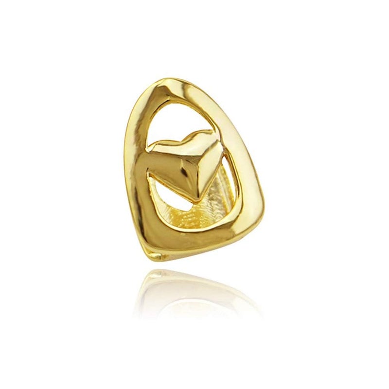 OOCC 6PC 18K Plated Gold Grillz Mouth Teeth Top Tooth Single Grill Cap for Party Accessories - Image 5